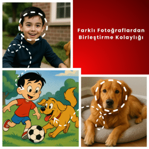 Çocuklar İçin Çizgi Film Tarzı Kişiye Özel Karikatür – Renkli Dijital Portre