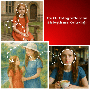 Kız çocukları için masalsı suluboya tasarımı. Kişiye özel peri masalı görseli