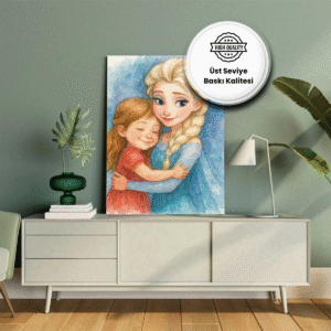 Çocuğunuz için suluboya tarzında peri masalı görseli. Kişiye özel tasarım