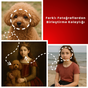 Osmanlı dönemi temalı Kral ve Padişah dijital portresi. Çocuğunuz için kişiye özel kraliyet tasarımı.