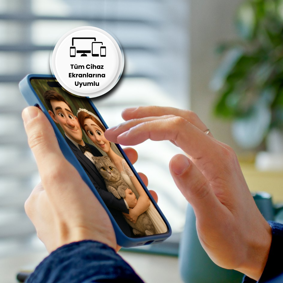 Kişiye Özel Disney Pixar 3D Portresi – Çiftler İçin Eğlenceli ve Canlı Dijital Sanat - Görsel 6