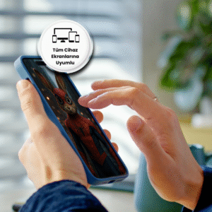 Spider-Man kostümlü tavşan karakterin tüm cihazlarla uyumlu dijital portresi