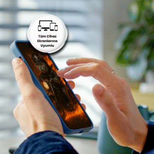 Motosiklet süren kedi tasarımı, telefon ekranında gösterilen kişiye özel dijital sanat