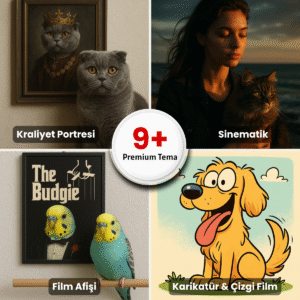 Kedi, köpek ve tüm ecvil hayvanlar için 9’dan fazla premium dijital portre teması